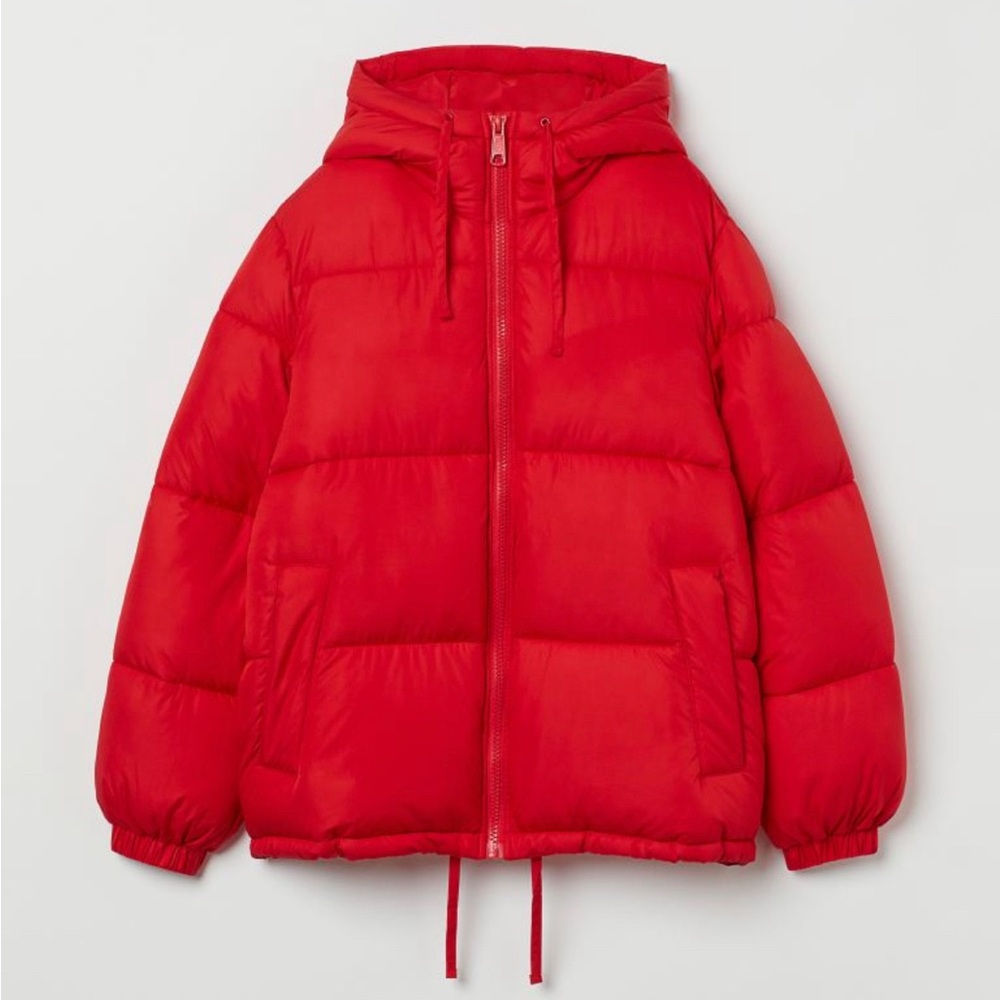 NWT Red women’s puffer coat medium new
